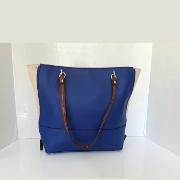 Blue DANA BUCHMAN LARGE TOTE Handbag Purse - Picture 3 of 6